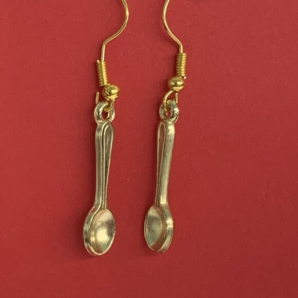 Spoon Earring, Utensil Earring, Food Earring, Gift Idea, Chef Earring, Cooking - Picture 4 of 7